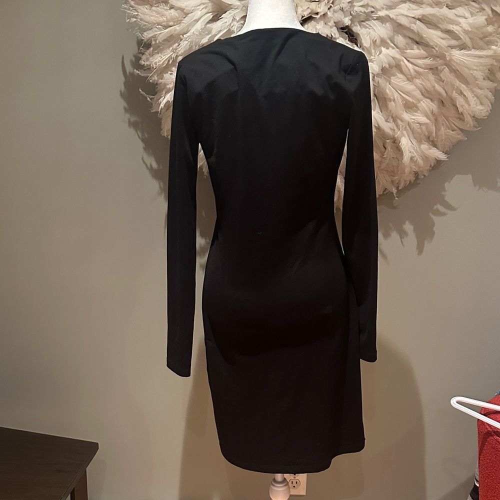 Susana Monaco Elegant Black Long Sleeve Dress - Picture 2 of 5
